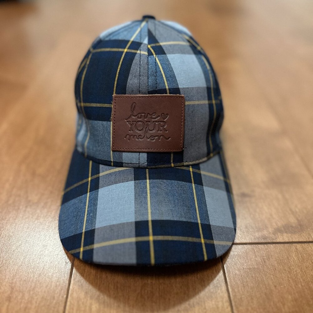NWOT Love Your Melon blue plaid adjustable hat